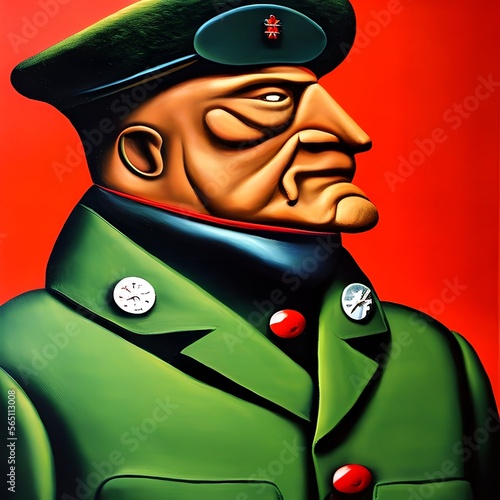 Man in a military uniform, ...