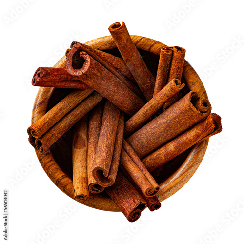 Tela Cinnamon sticks  in bamboo bowl,