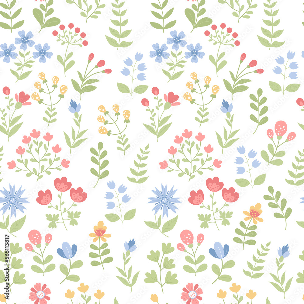 floral endless background seamless pattern