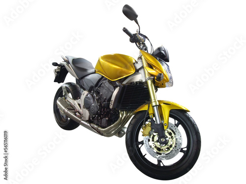 yellow fast motorcycle transparent © goce risteski