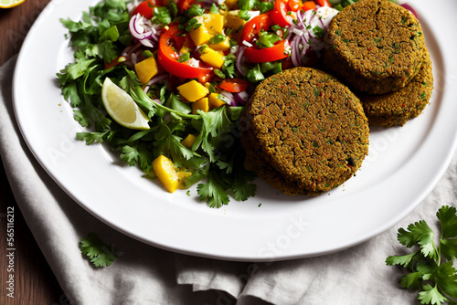 Falafel: Flavorful and Healthy Middle Eastern Food Photography - Generative AI