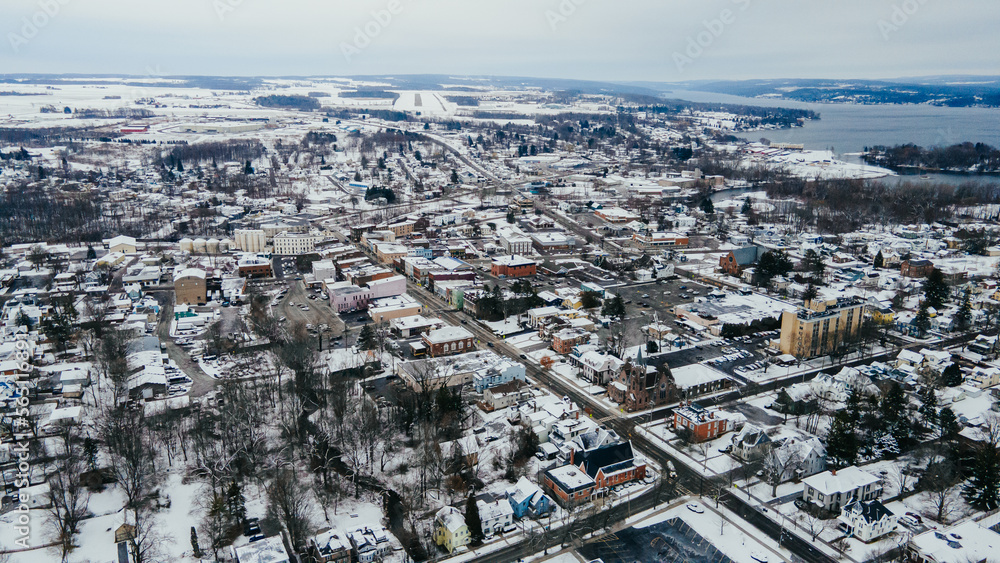Fototapeta premium Winter in Penn Yan New York