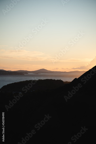 sunset over the mountains