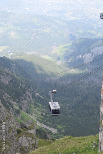 cable car on the mountain