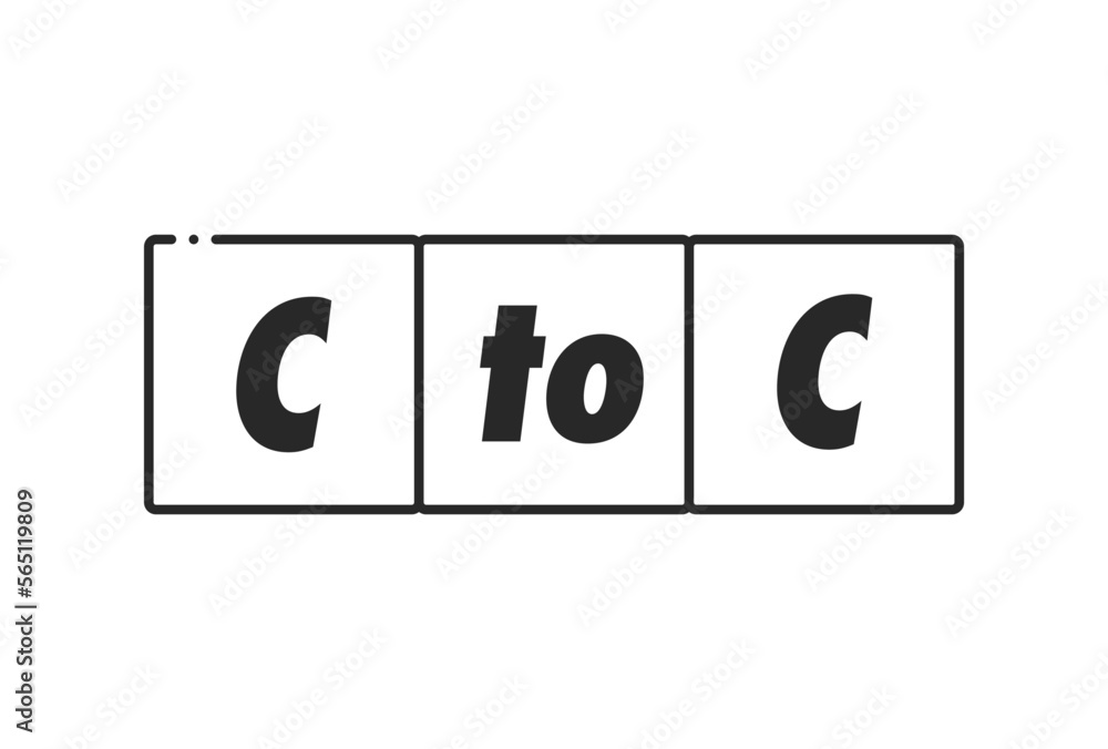 CtoCのデザイン文字イラスト素材 - シンプルな個人間取引のイメージ素材
