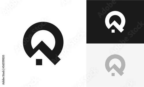 Letter Q and roofing home logo icon design vector