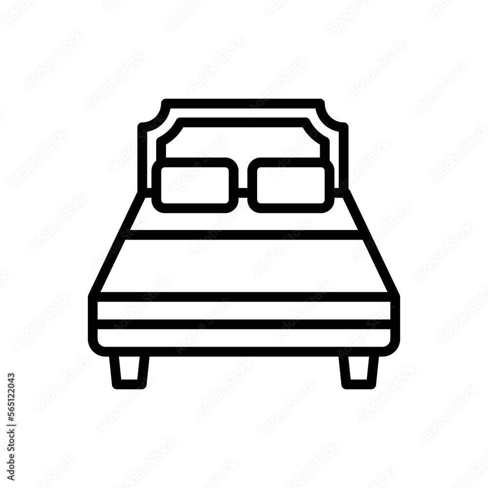 bed icon vector design template in white background bed icon vector design template in white background