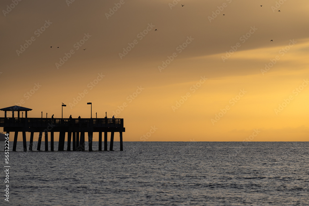 sunset at the pier