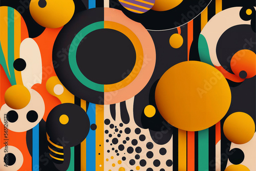 geometrical retrofuturistic afrofuturistic abstract pattern background, new quality universal colorful joyful holiday stock image illustration design