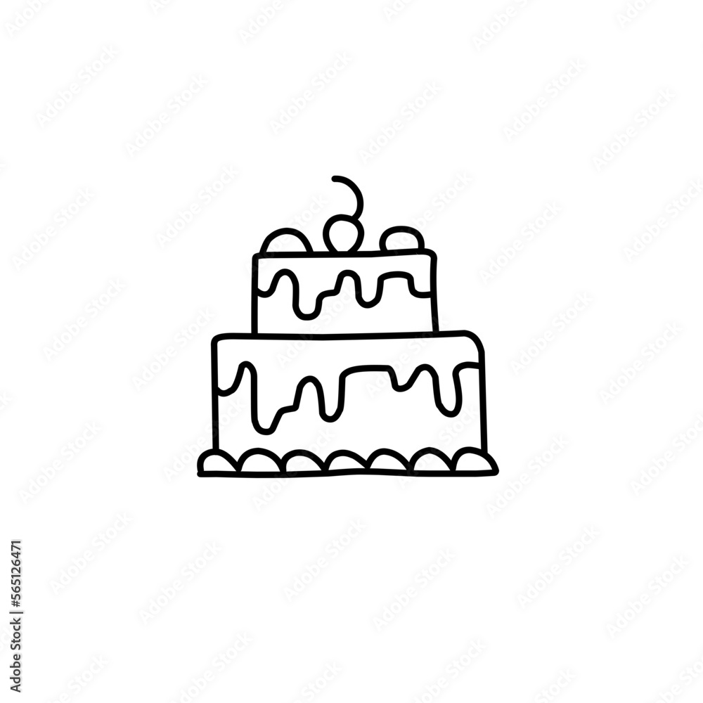 Outline Cake Icon Outline Cake Icon