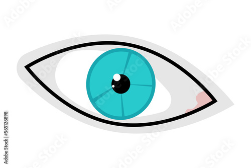 Eye icon. Open eye with shades.