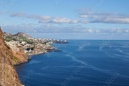 View over the coastline of madeira island