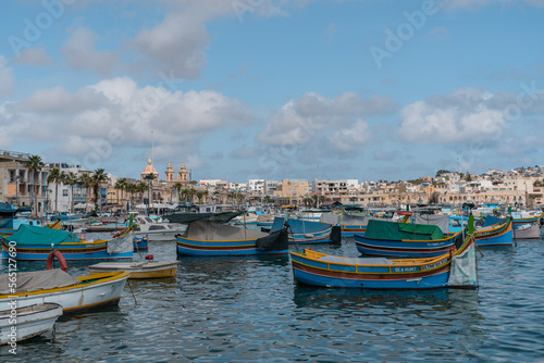 Fishing boats in the harbor of Malta