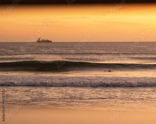 sunset on the beach