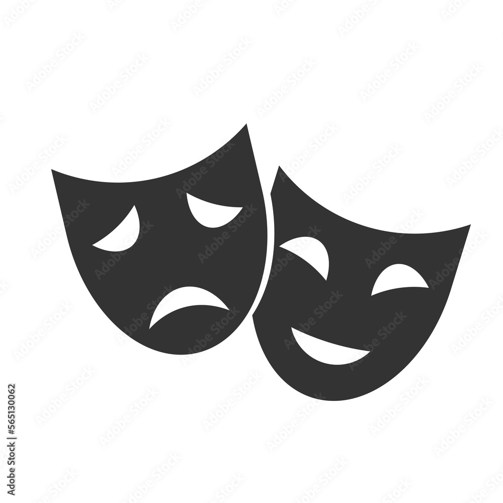 Theater mask icon. Masquerade vector ilustration.