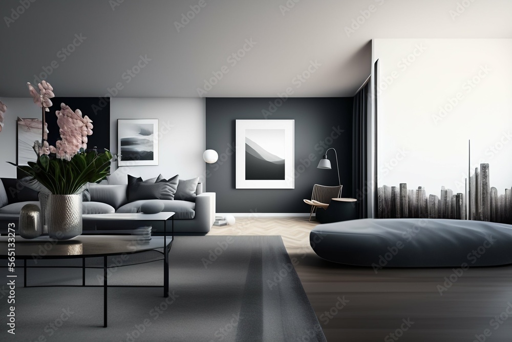 Modern Scandinavian models of houses, 3d AI Modern Scandinavian models of houses, 3d AI