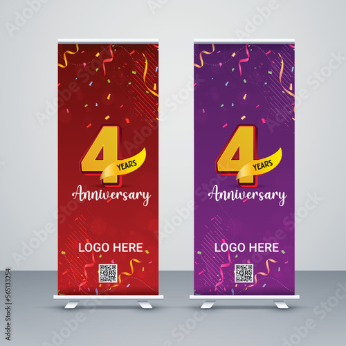 Roll Up Banner, Anniversary Celebration, Anniversary Rollup presentation, Standee banner