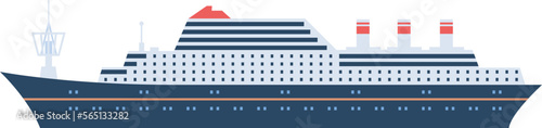 Passenger ship icon. Big cruiser naval transport