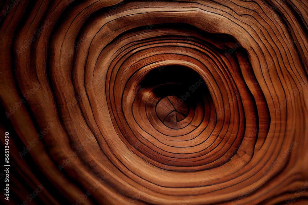 Naklejka premium Realistic dark wood pattern. Generative art