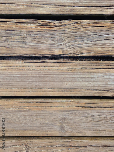 Close up of old wooden slats. Full frame of horizontal sheets of old wood. Abstract background for design and text. Natural glued spruce board. Detail of the structure of spruce. Texture pine boards.