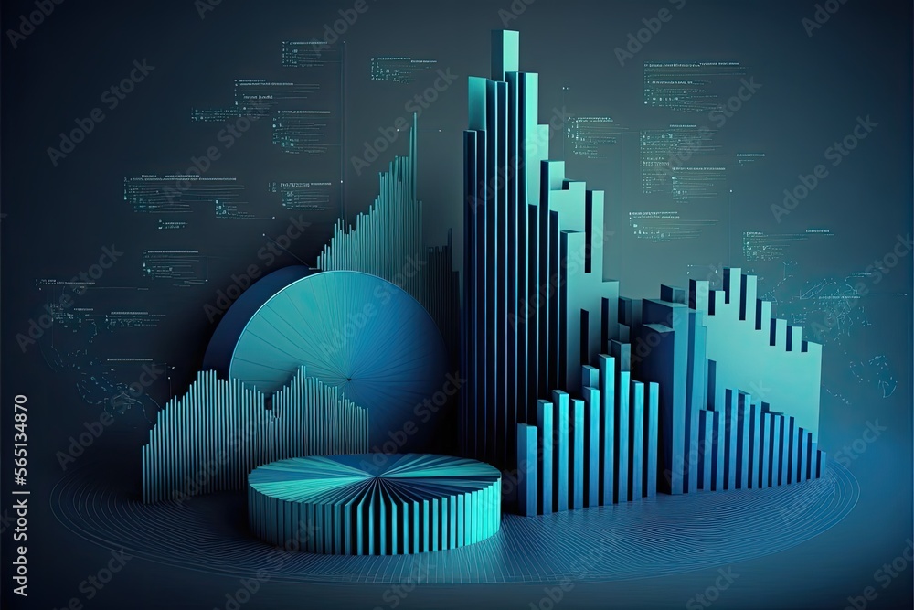 Charts Background for presentations - Created with generative ai Technology