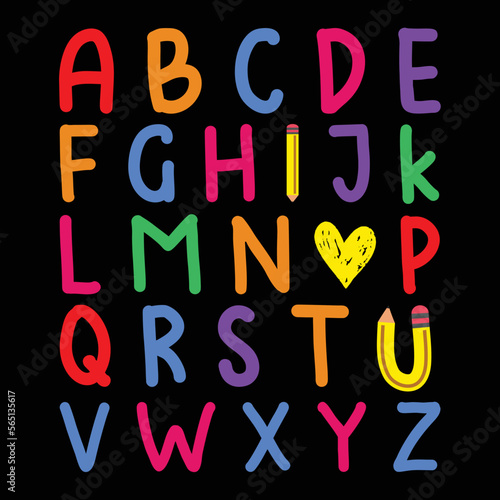 I lave you Happy valentines day alfa bet shirt print template