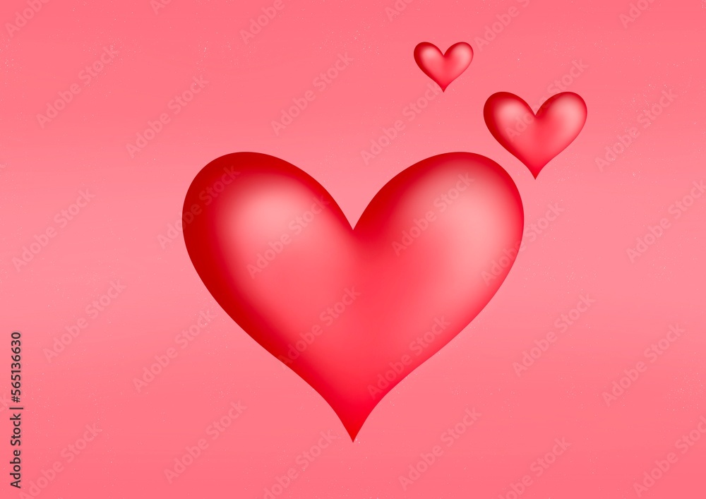 red heart on white valentine