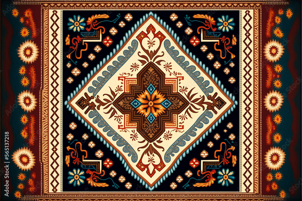 GENERATIVE AI carpet pattern background GENERATIVE AI carpet pattern background