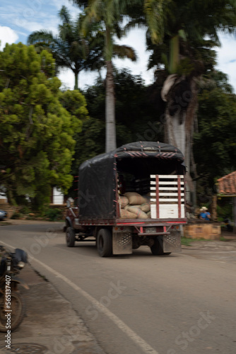 truck on the road