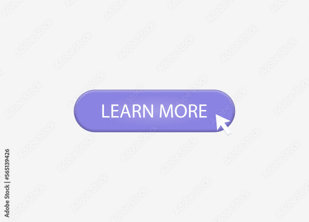 Learn more web site button isolated on gray background. Trendy learn more button for web site, label, banner, sticker, design template, icon and logo. Business concept, vector illustration. Learn more web site button isolated on gray background. Trendy learn more button for web site, label, banner, sticker, design template, icon and logo. Business concept, vector illustration.