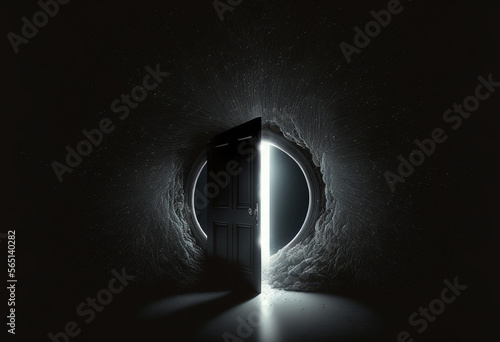 Unveiling the Mysterious Glow: An AI-Generated Render of Dark Contrasts and Bright Radiance