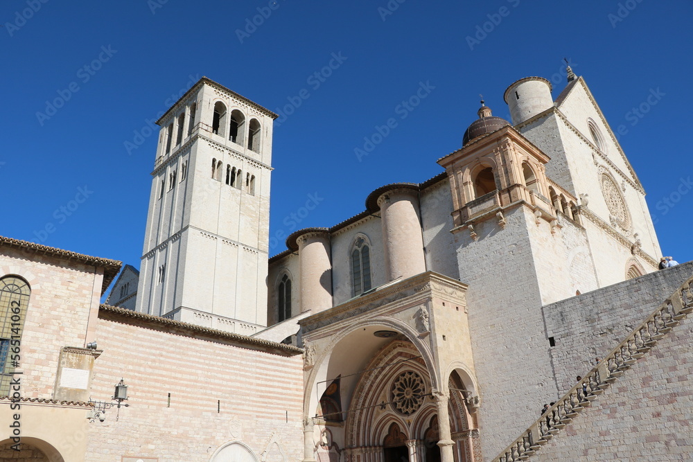 Lower Church and Upper Church of Basilica di san Francesco d'Assisi in Assisi, Umbria Italy