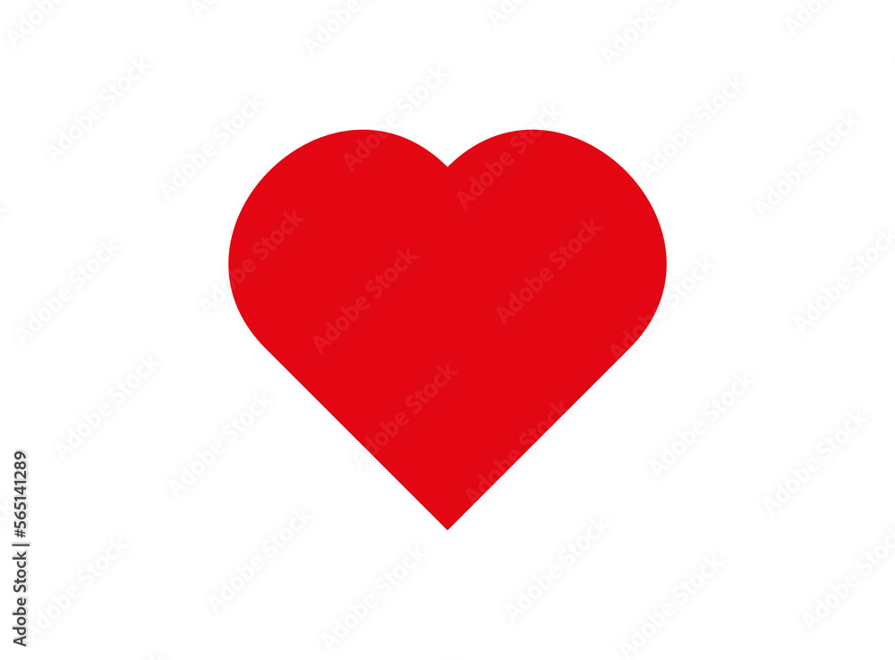 Red simple heart ioslated on white background.Vector design Red simple heart ioslated on white background.Vector design