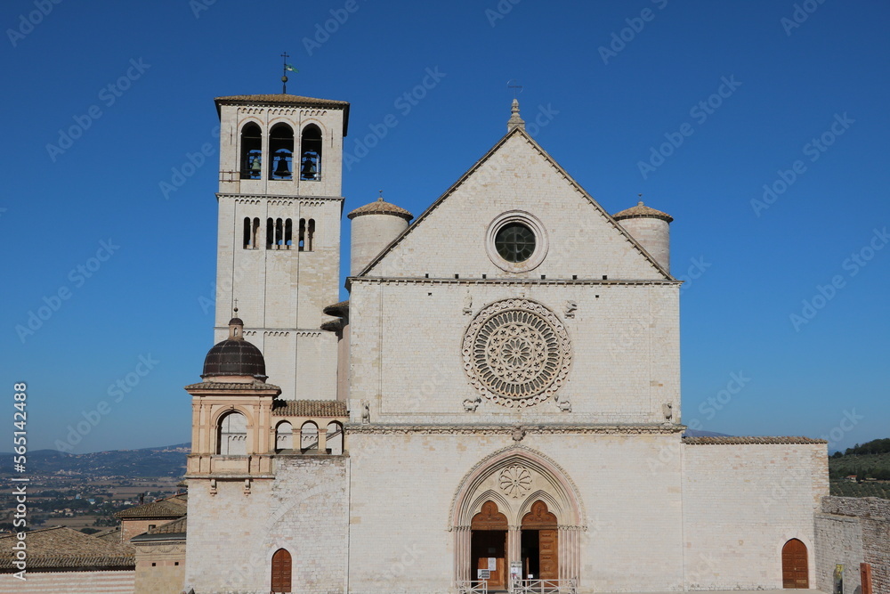 The Church Basilica San Francesco in Assisi, Umbria Italy
