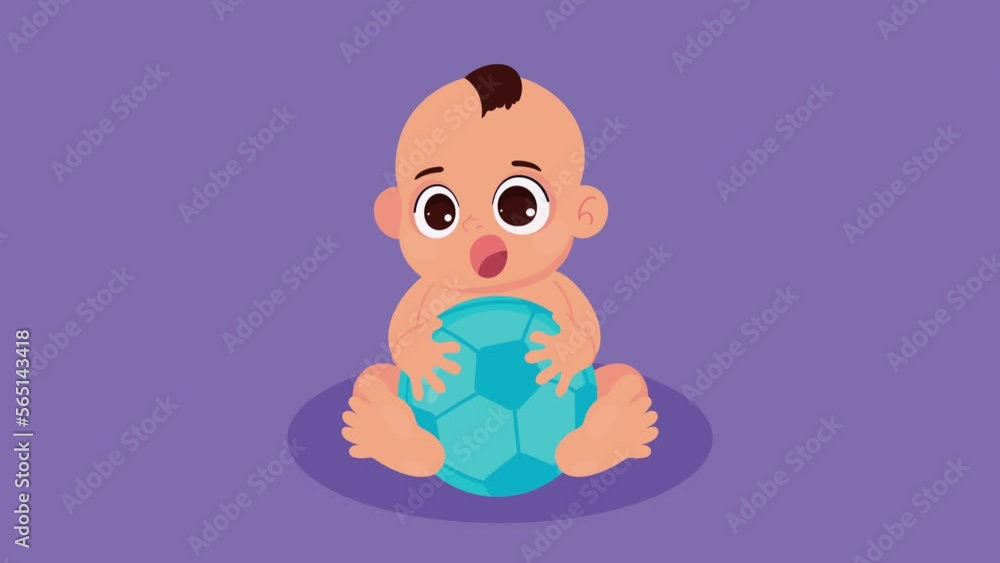 cute little baby boy with balloon soccer cute little baby boy with balloon soccer