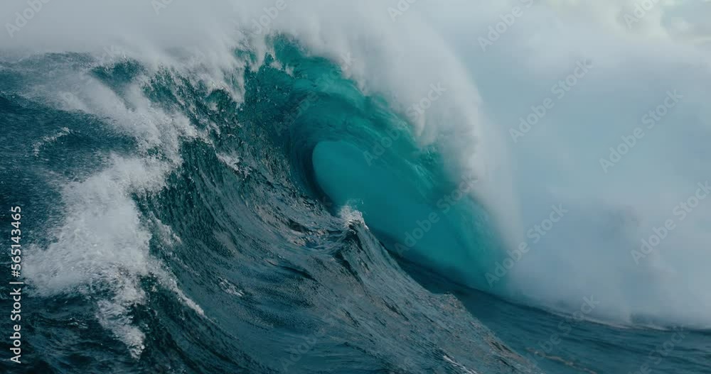 custom made wallpaper toronto digitalLarge ocean wave breaking in slow motion, power of nature