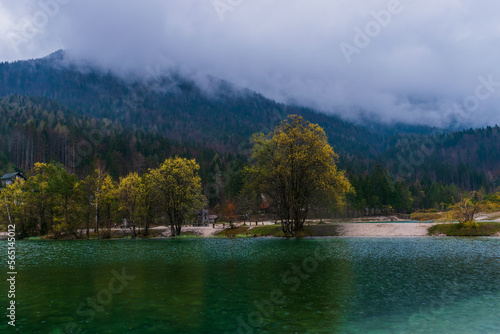 Lake and mountains