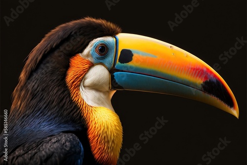  a colorful bird with a black background and a black background with a black background and a black background with a black background and a colorful bird with a colorful. generative ai