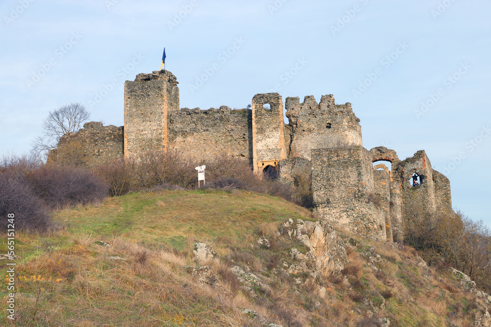 View of Soimos Fortress in Arad County, Transylvania, Romania, Europe