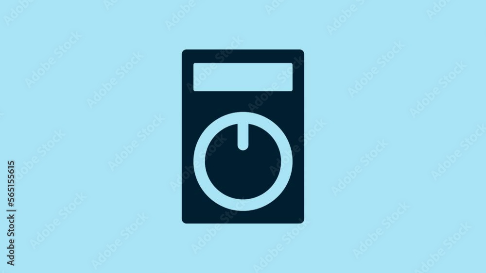 Blue Smart home icon isolated on blue background. Remote control. 4K Video motion graphic animation Blue Smart home icon isolated on blue background. Remote control. 4K Video motion graphic animation