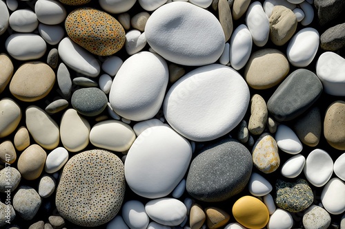 Tela pebbles on the beach