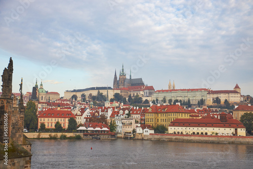 View of the Prague Cathedral over the old town.