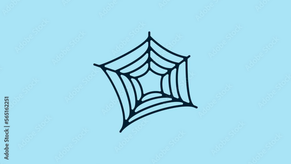 Blue Spider web icon isolated on blue background. Cobweb sign. Happy Halloween party. 4K Video motion graphic animation Blue Spider web icon isolated on blue background. Cobweb sign. Happy Halloween party. 4K Video motion graphic animation