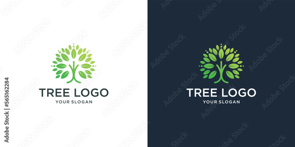 minimalist tree logo icon line style. circular tree concept with gold color. tree logo inspiration. minimalist tree logo icon line style. circular tree concept with gold color. tree logo inspiration.