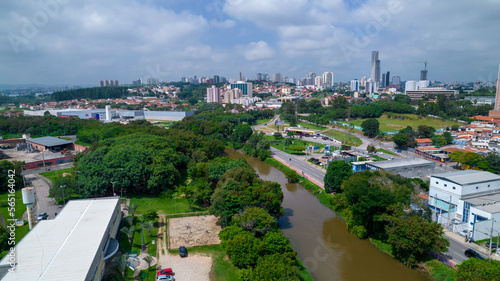 Aerial view of the city of Sorocaba, Brazil. city ​​center