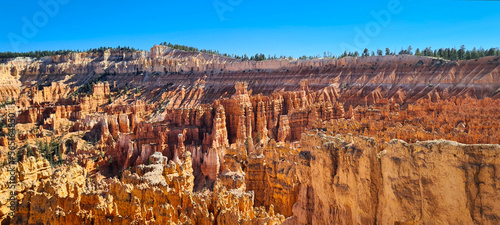 Amphitheatre rock formation in Bryce Canyon, USA, spring