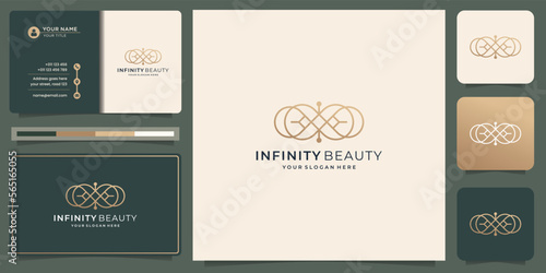 geometric Infinity beauty Logo and business card design, beauty, infinity, concept, life, loop.