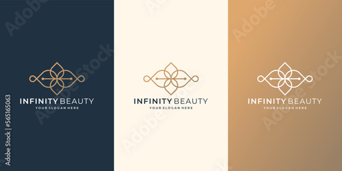 Infinity beauty Logo template. creative logo for cosmetic, skin care, fashion.