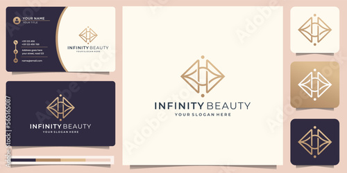 Infinity beauty Logo template. creative logo for cosmetic, skin care, fashion.