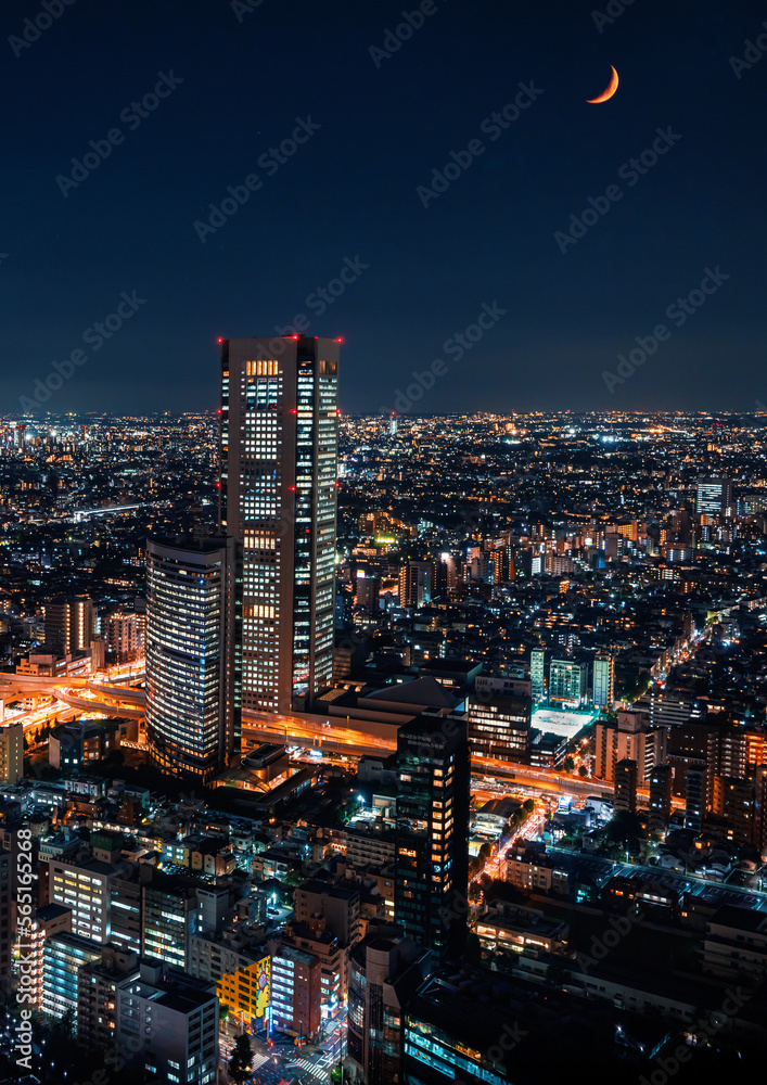 Skyscrapers above Nishi-Shinjuku, Tokyo, Japan at night Skyscrapers above Nishi-Shinjuku, Tokyo, Japan at night